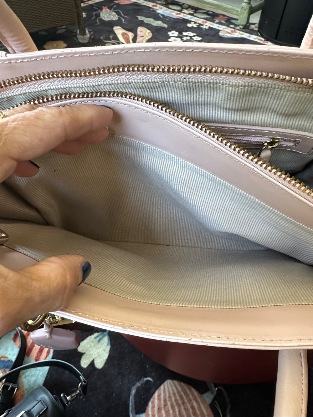 Radley London Pale Pink Leather Satchel - Picture 3 of 9